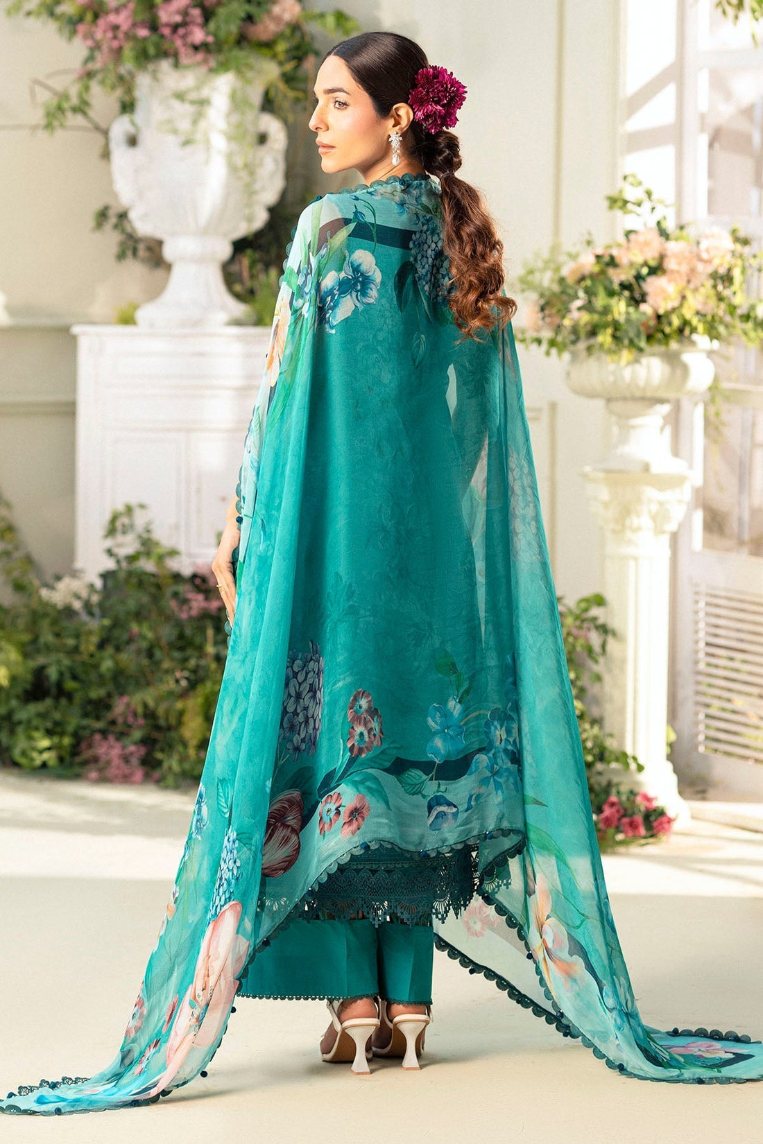 Motifz | Premium Lawn 25 | 5432-MARIGOLD XS Teal Lawn
