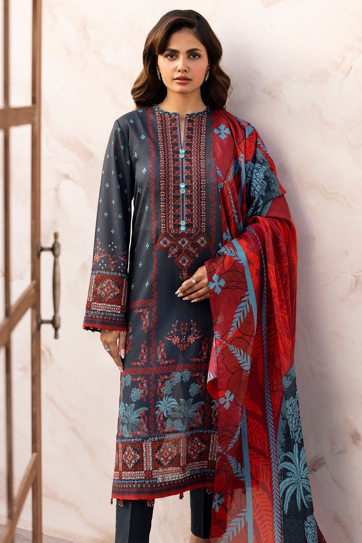 Motifz | Umang Lawn | 5465-EWA L Midnight Blue Lawn