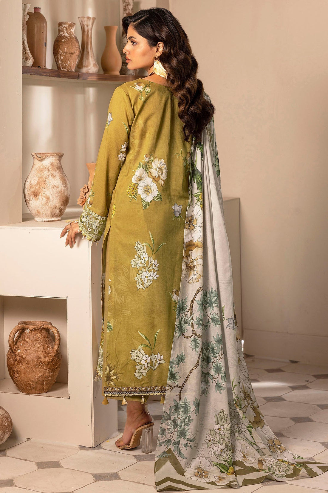 Motifz | Umang Lawn | 5468-BLOOM XS Olive Lawn