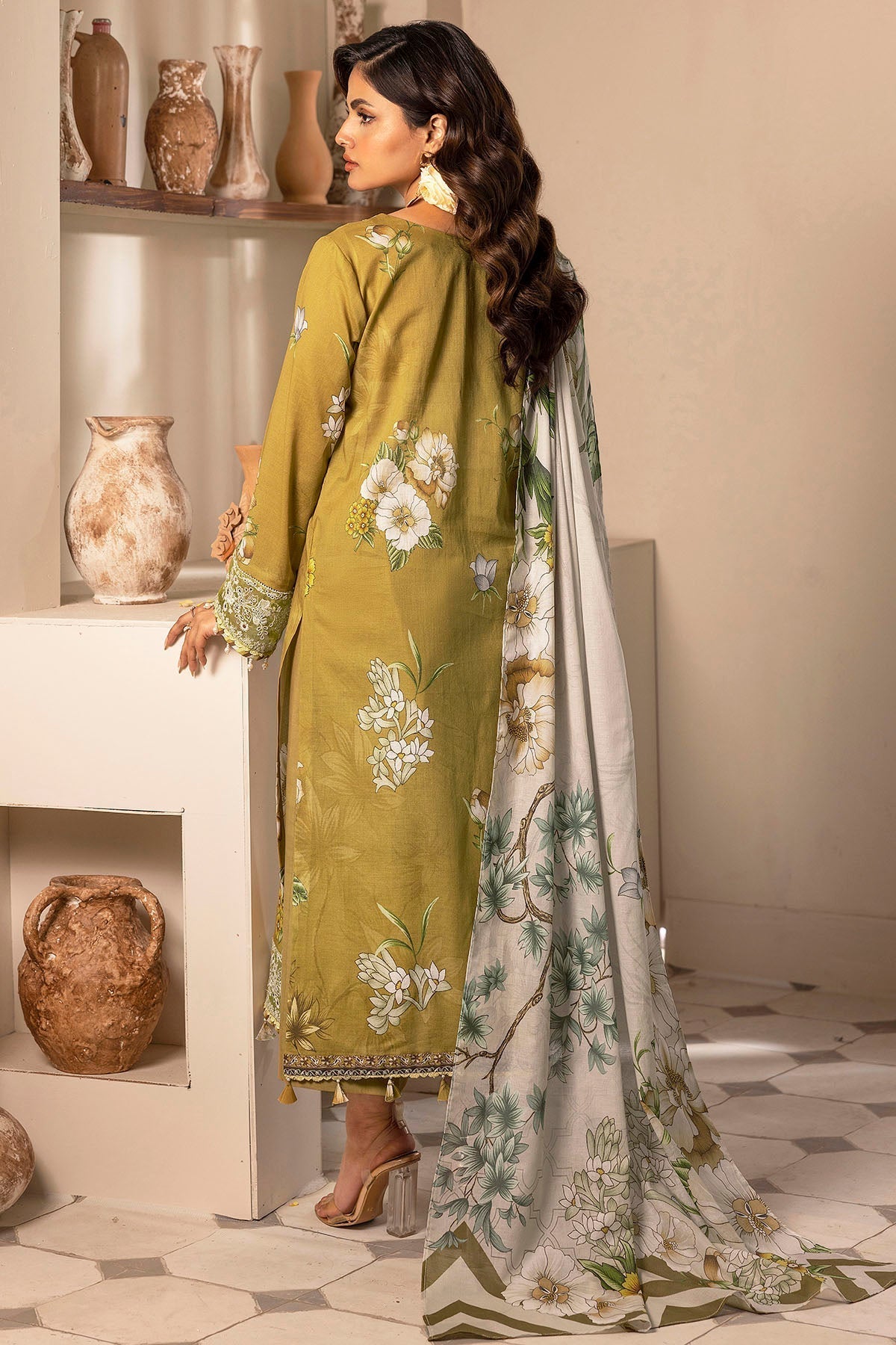 Motifz | Umang Lawn | 5468-BLOOM S Olive Lawn