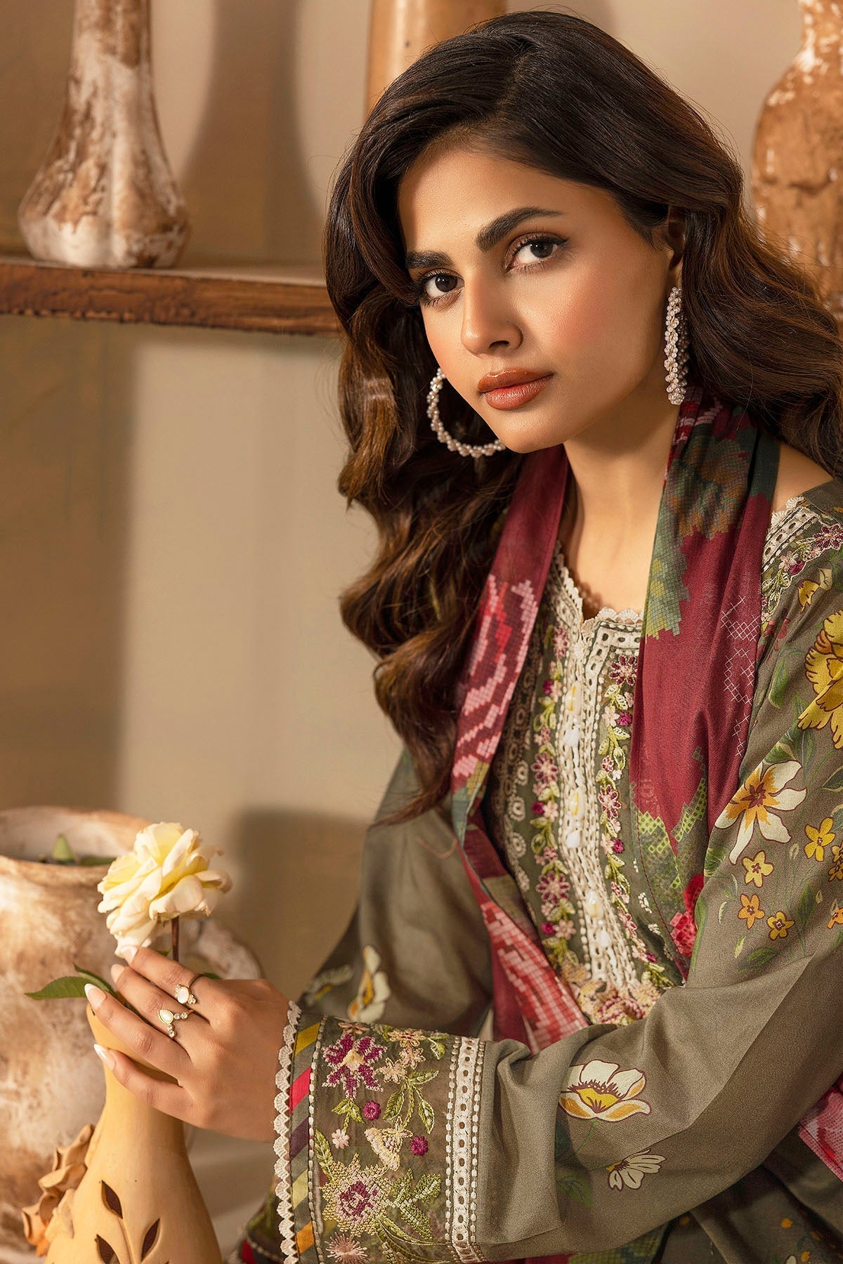 Motifz | Umang Lawn | 5470-NANCY M Olive Haze Lawn