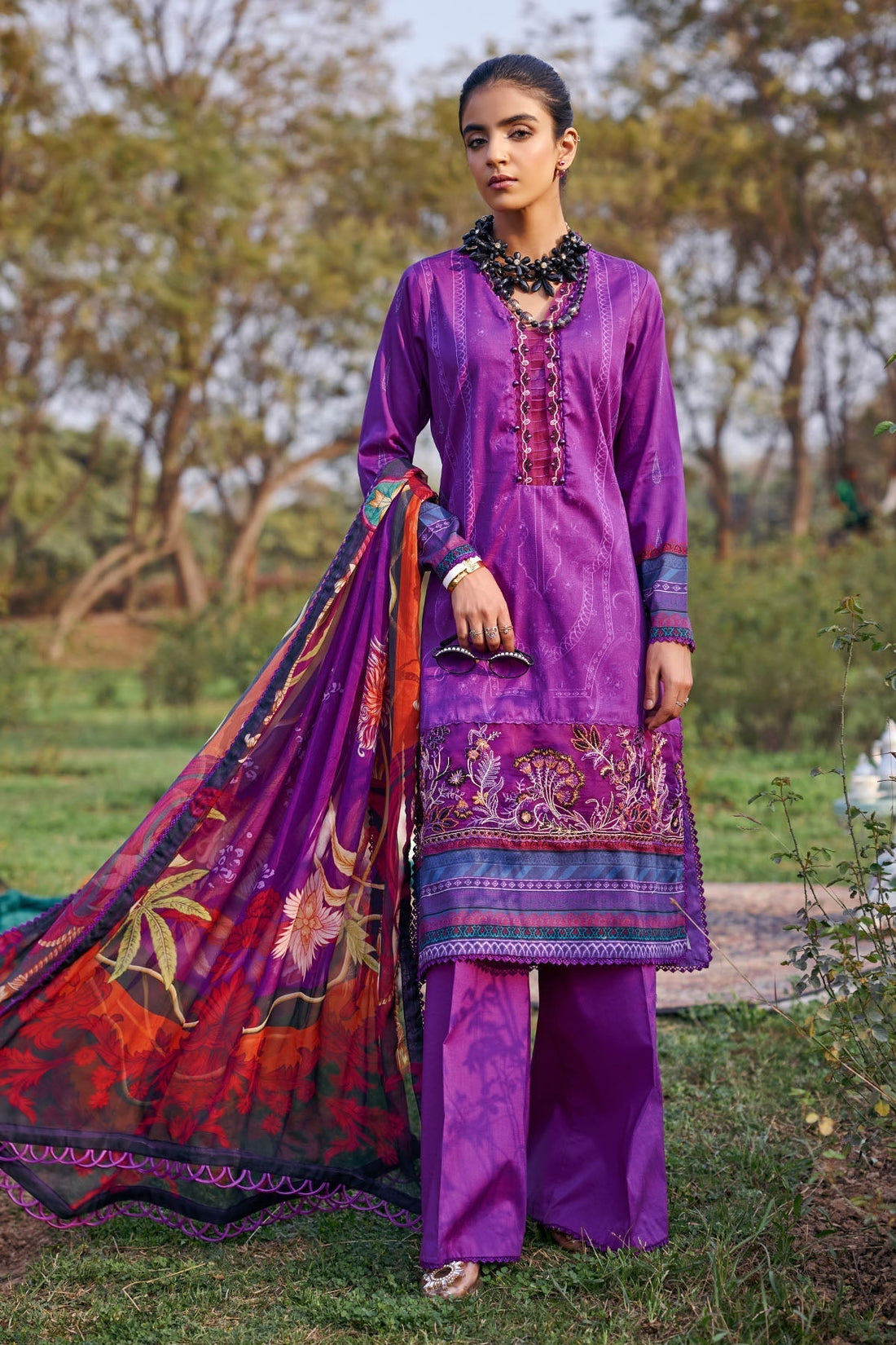 Motifz | Umang Lawn | 3547-ELIF XS Purple Lawn