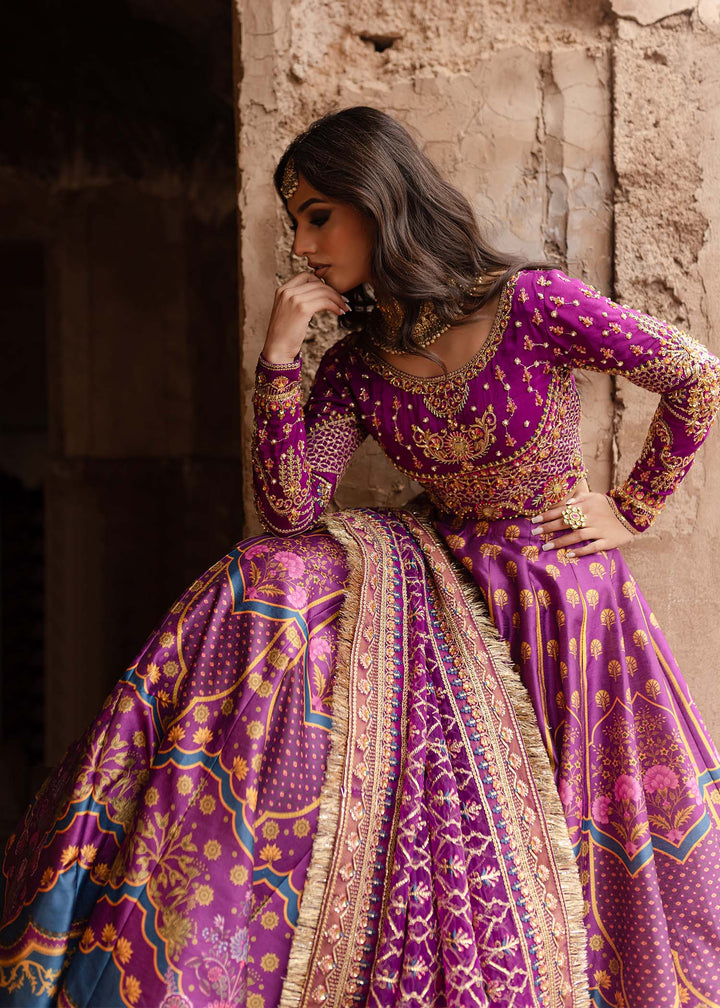 Maria Osama Khan | Khawabeedah Wedding Formals | Mehva XL Purple Grip Silk
