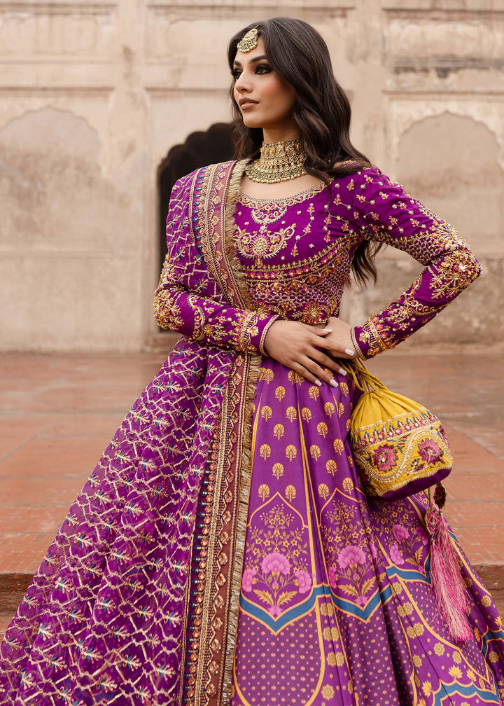 Maria Osama Khan | Khawabeedah Wedding Formals | Mehva M Purple Grip Silk
