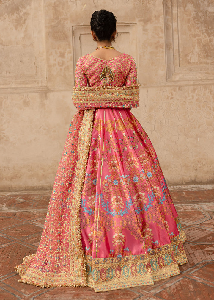 Maria Osama Khan | Khawabeedah Wedding Formals | Safiya XS Fuchsia Pink Grip Silk