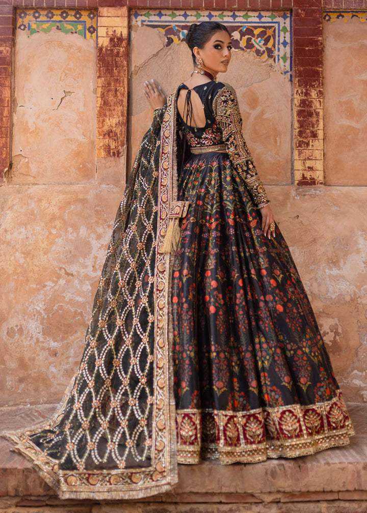 Maria Osama Khan | Khawabeedah Wedding Formals | Shab e posh XS Black Grip Silk