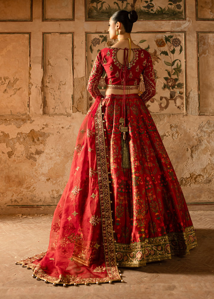 Maria Osama Khan | Khawabeedah Wedding Formals | Zareen XS Red Grip Silk