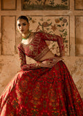 Maria Osama Khan | Khawabeedah Wedding Formals | Zareen XL Red Grip Silk