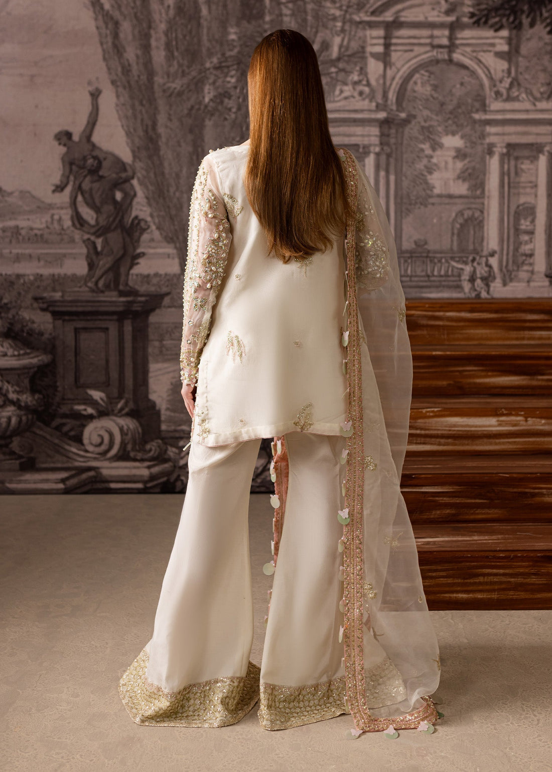 Maria Osama Khan | Mystara Wedding Festive | Zeest XS Ivory Organza