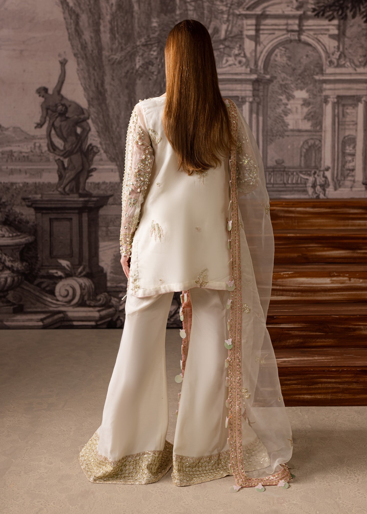 Maria Osama Khan | Mystara Wedding Festive | Zeest S Ivory Organza
