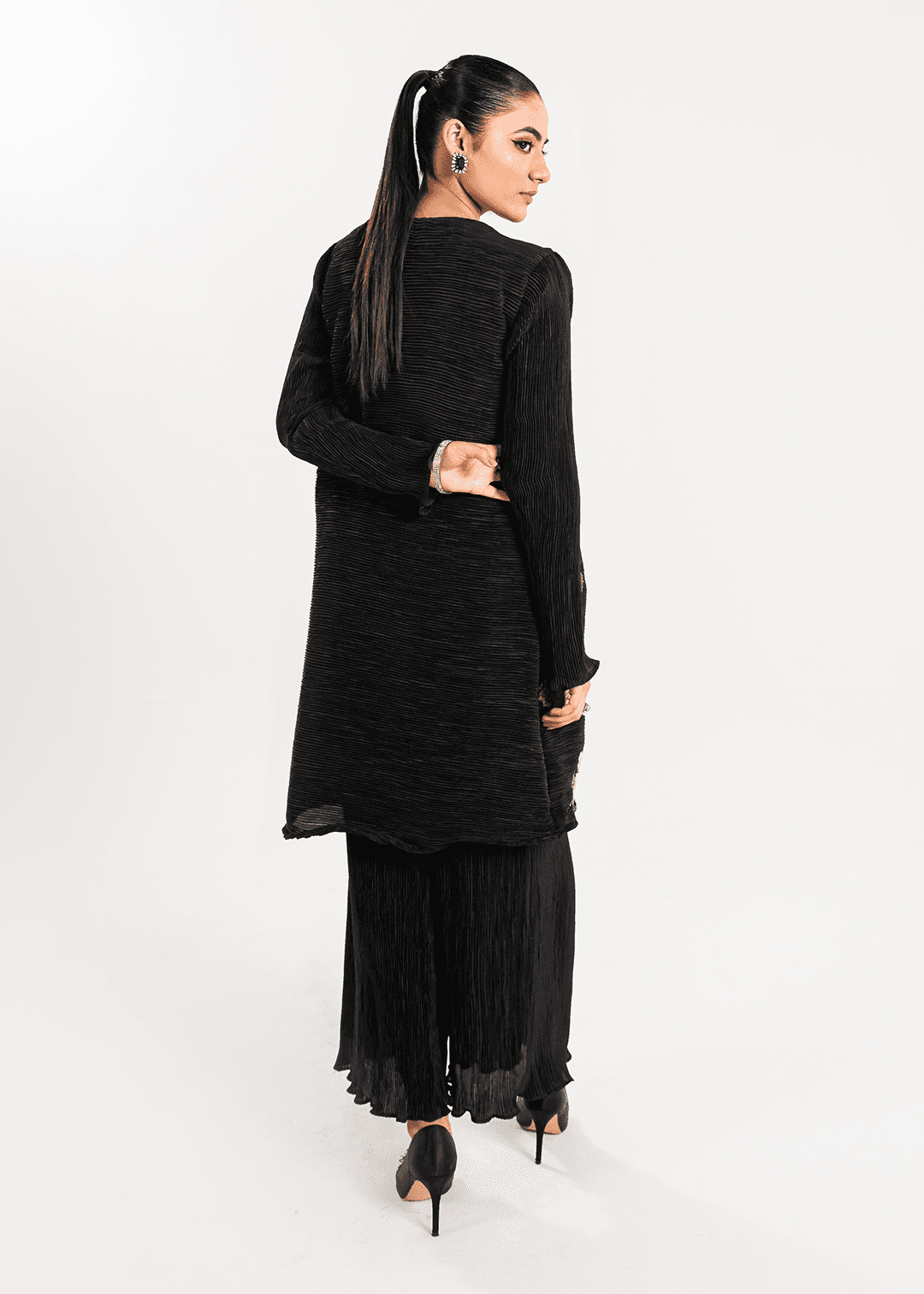 Maria Osama Khan | Claire Pleated Silk | Twilight - Pakistani Designer Dress - by Maria Osama Khan | Type: Formal - 100% Original at Saira Sultan