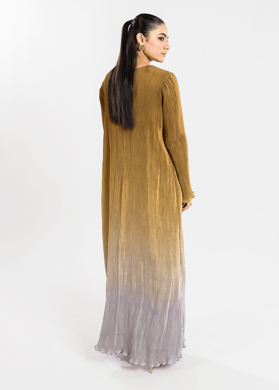 Maria Osama Khan | Claire Pleated Silk | Honeycomb - Pakistani Designer Dress - by Maria Osama Khan | Type: Formal - 100% Original at Saira Sultan