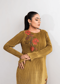 Maria Osama Khan | Claire Pleated Silk | Honeycomb - Pakistani Designer Dress - by Maria Osama Khan | Type: Formal - 100% Original at Saira Sultan