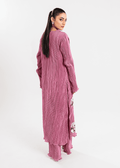 Maria Osama Khan | Claire Pleated Silk | Rosy - Pakistani Designer Dress - by Maria Osama Khan | Type: Formal - 100% Original at Saira Sultan