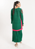Maria Osama Khan | Claire Pleated Silk | Ivy - Pakistani Designer Dress - by Maria Osama Khan | Type: Formal - 100% Original at Saira Sultan