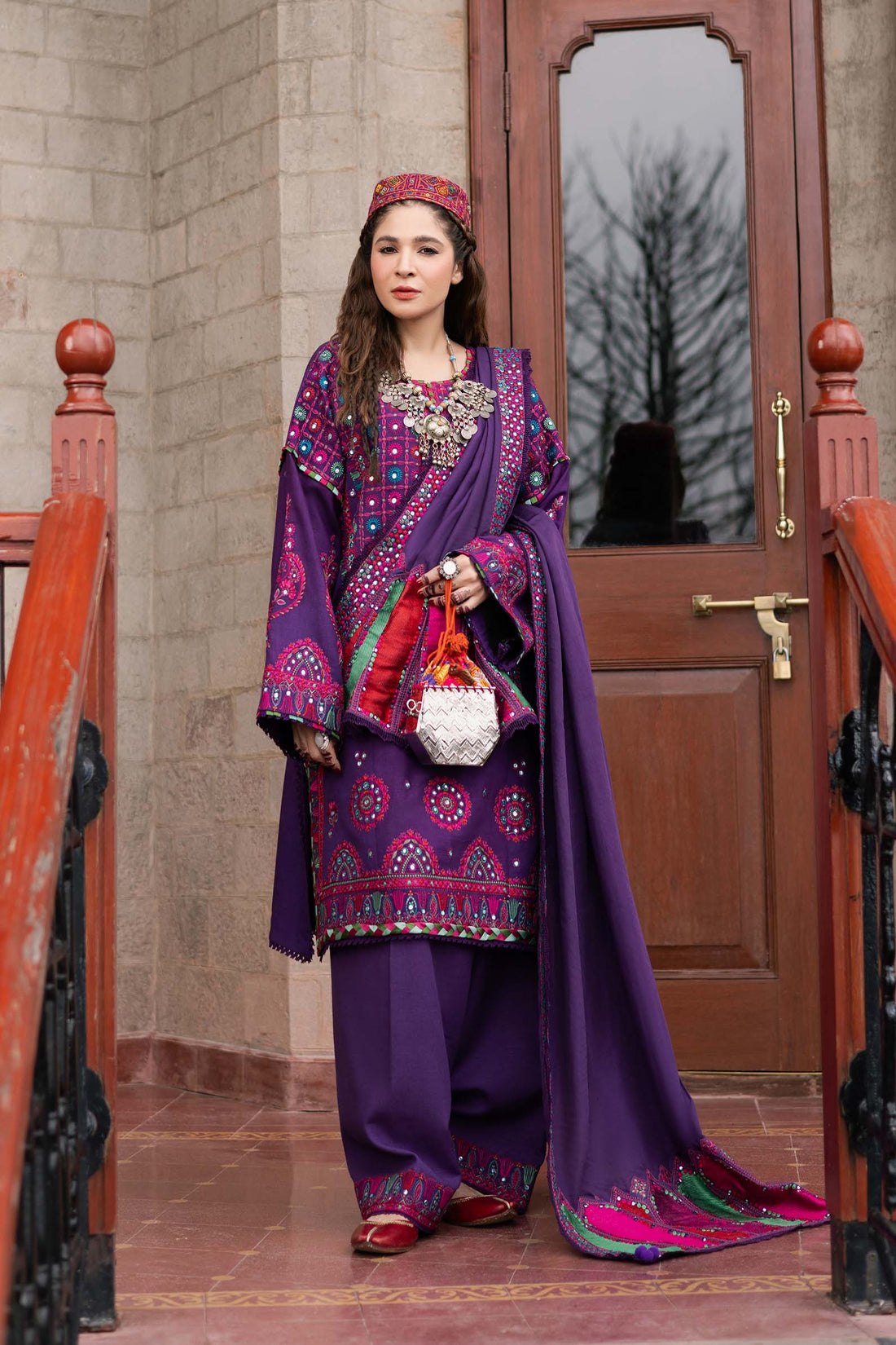 Maryam Hussain | Silk Edit | Plum XS Plum Khaddar