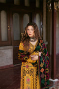 Maryam Hussain | Silk Edit | Hazel M Mustard Yellow Khaddar