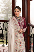 Maryam Hussain | Silk Edit | Jade S Maroon Khaddar