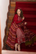 Maryam Hussain | Silk Edit | Rose M Blood Red Khaddar