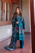 Maryam Hussain | Silk Edit | Opal XS Teal Blue Khaddar