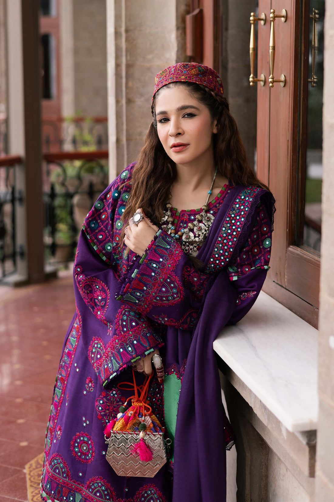 Maryam Hussain | Silk Edit | Plum XS Plum Khaddar