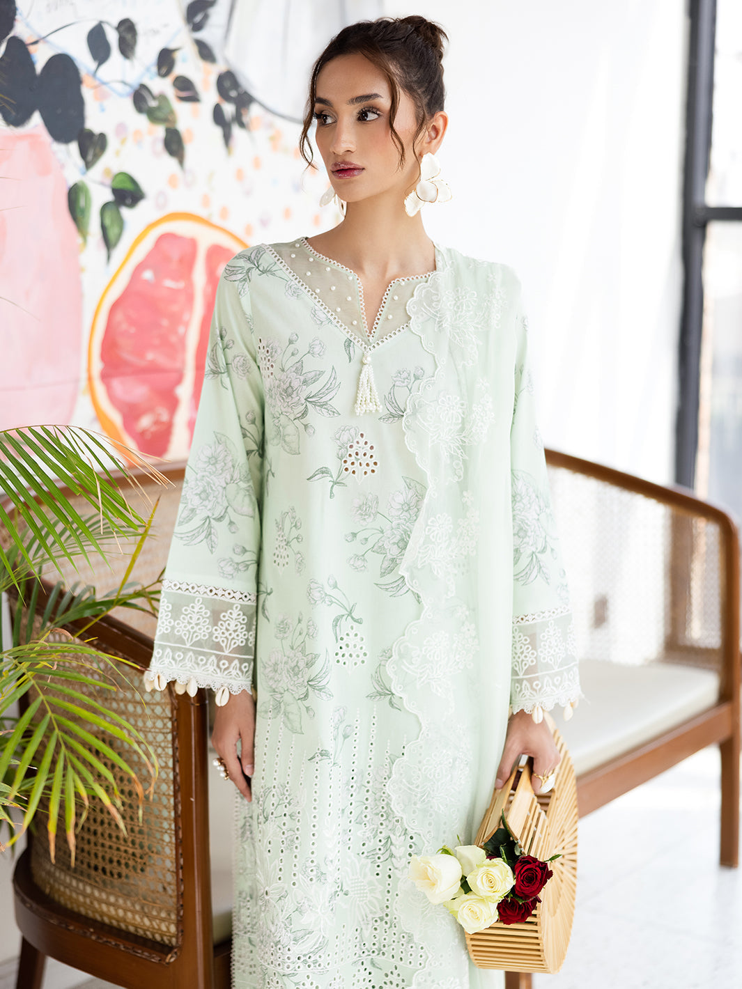 Mahnur | After Hours Luxury Lawn 25 | Mint Mirage L Mint Lawn