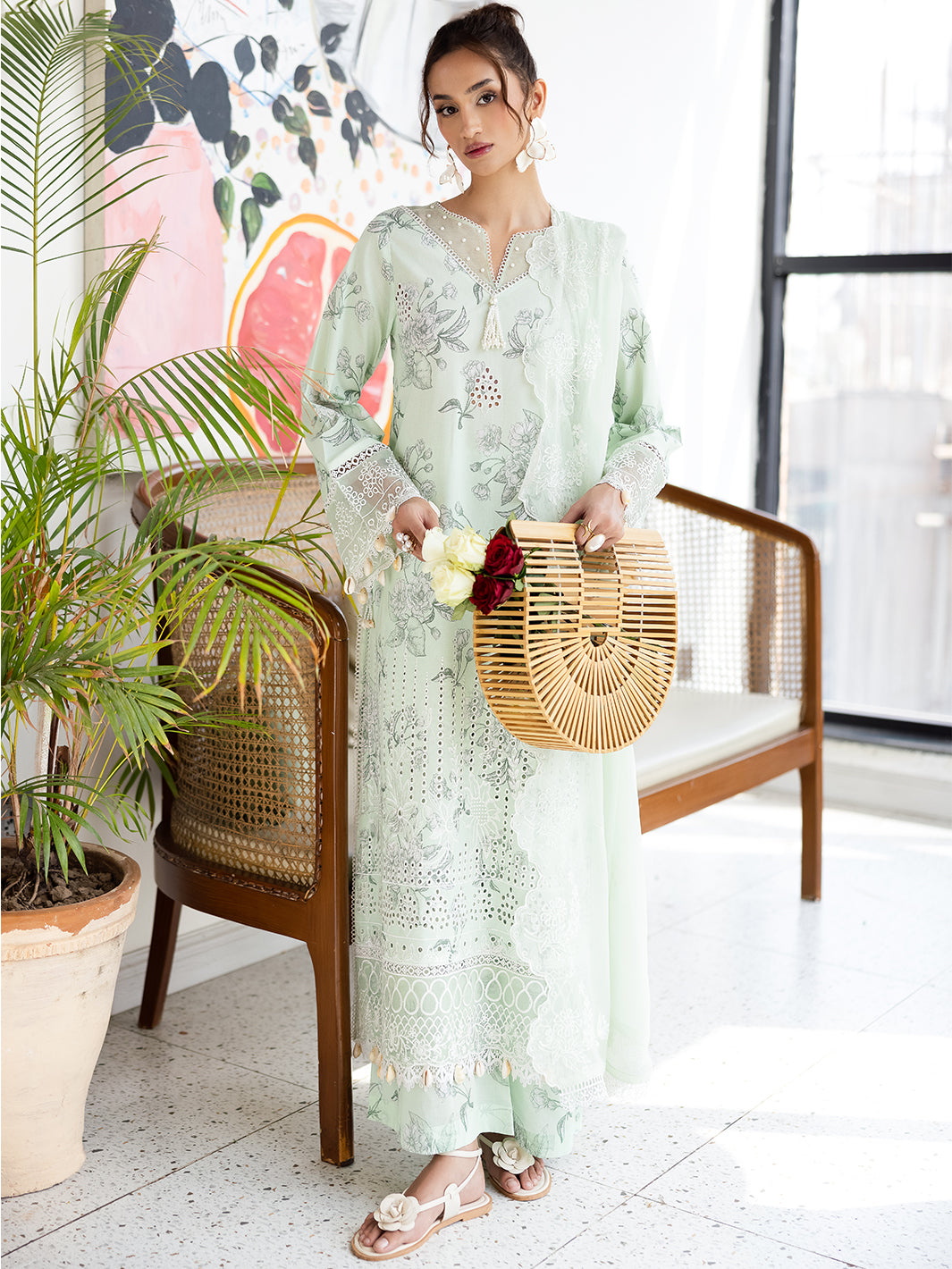 Mahnur | After Hours Luxury Lawn 25 | Mint Mirage XL Mint Lawn