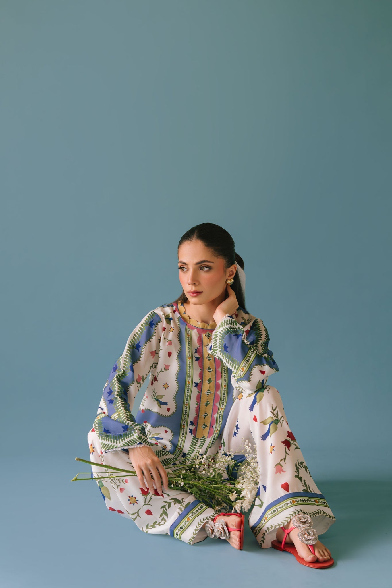 Sammy K | Lawn Pret 25 | flower bud - Pakistani Designer Dress - by Sammy K - Type : Ladies Clothes - 100% Original at Saira Sultan