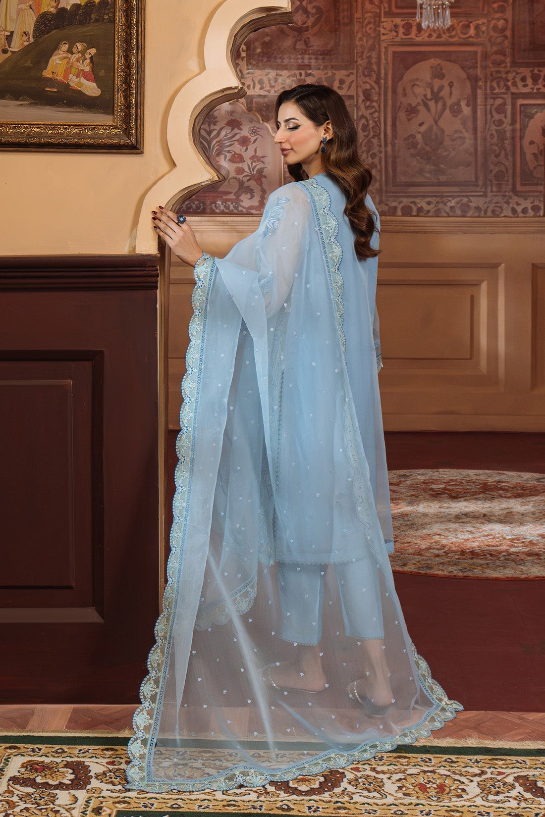 Sahar | Festive Edit Ready to Wear | Glacier Veil - RTW S Sky Blue Lawn