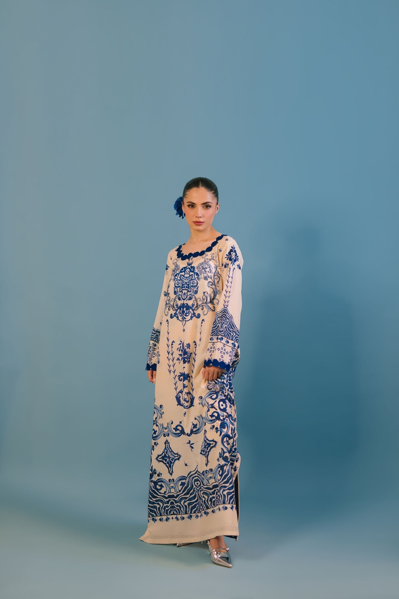 Sammy K | Lawn Pret 25 |Blue Bell - Pakistani Designer Dress - by Sammy K - Type : Ladies Clothes - 100% Original at Saira Sultan