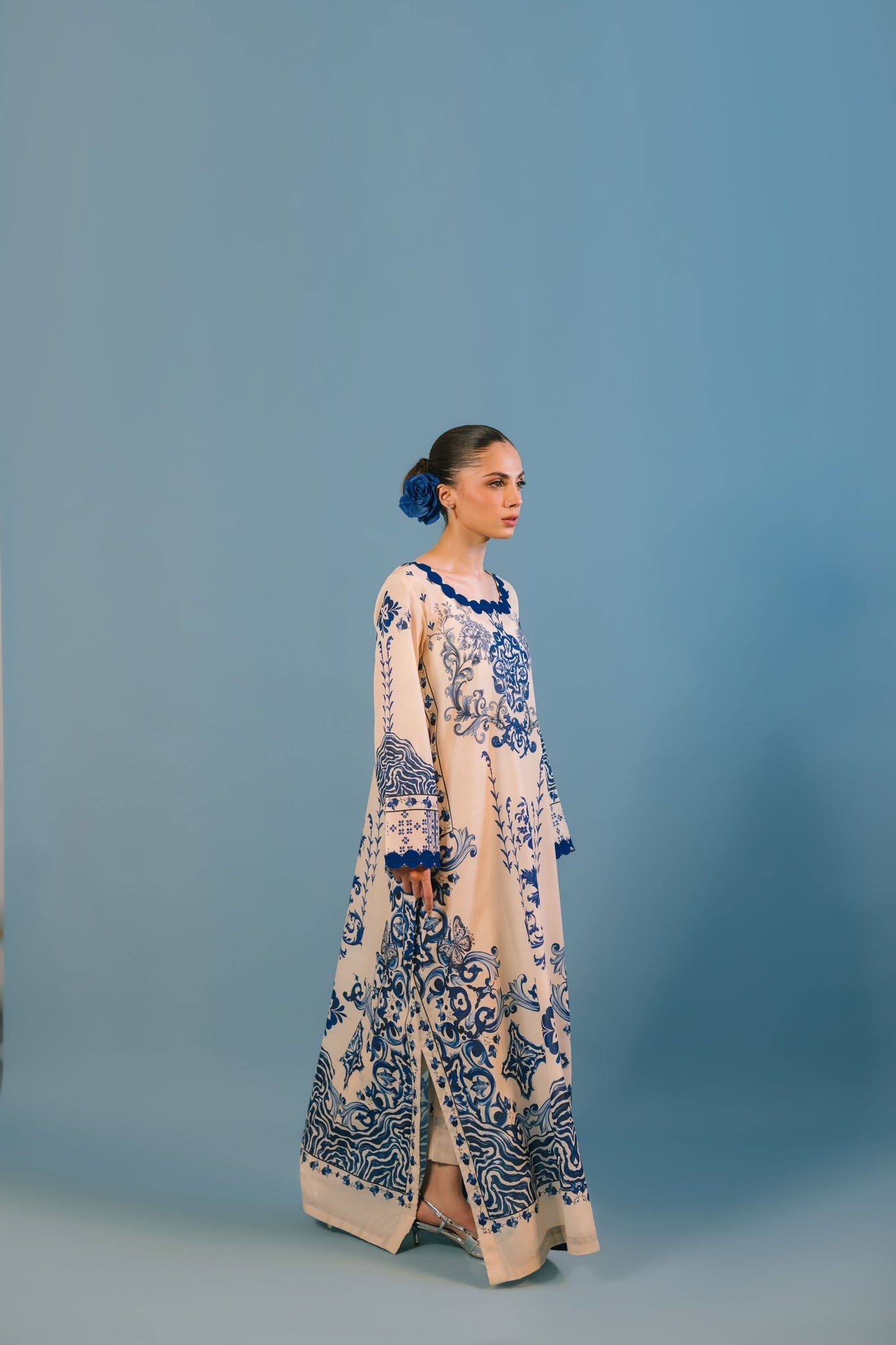 Sammy K | Lawn Pret 25 |Blue Bell - Pakistani Designer Dress - by Sammy K - Type : Ladies Clothes - 100% Original at Saira Sultan