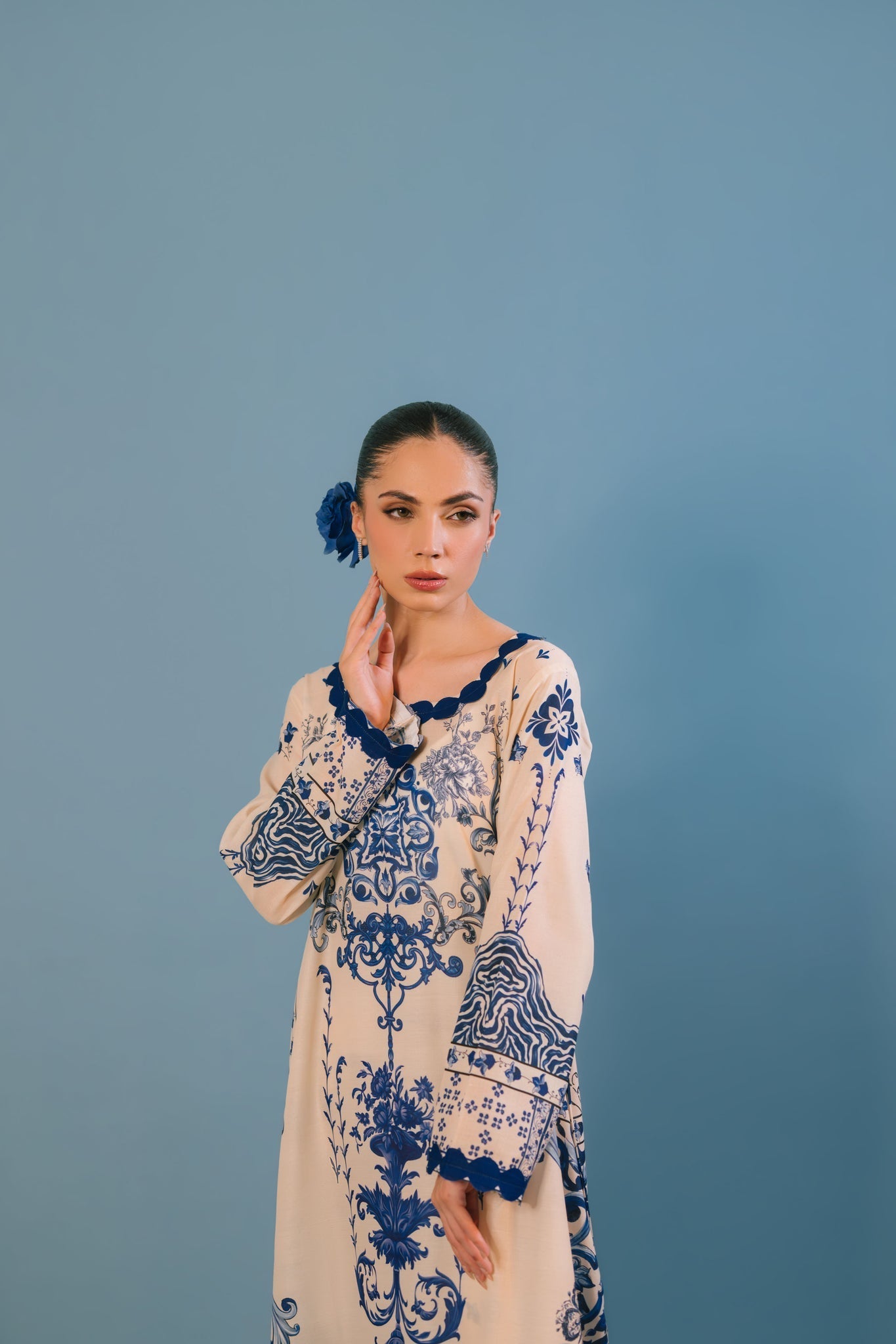 Sammy K | Lawn Pret 25 |Blue Bell - Pakistani Designer Dress - by Sammy K - Type : Ladies Clothes - 100% Original at Saira Sultan