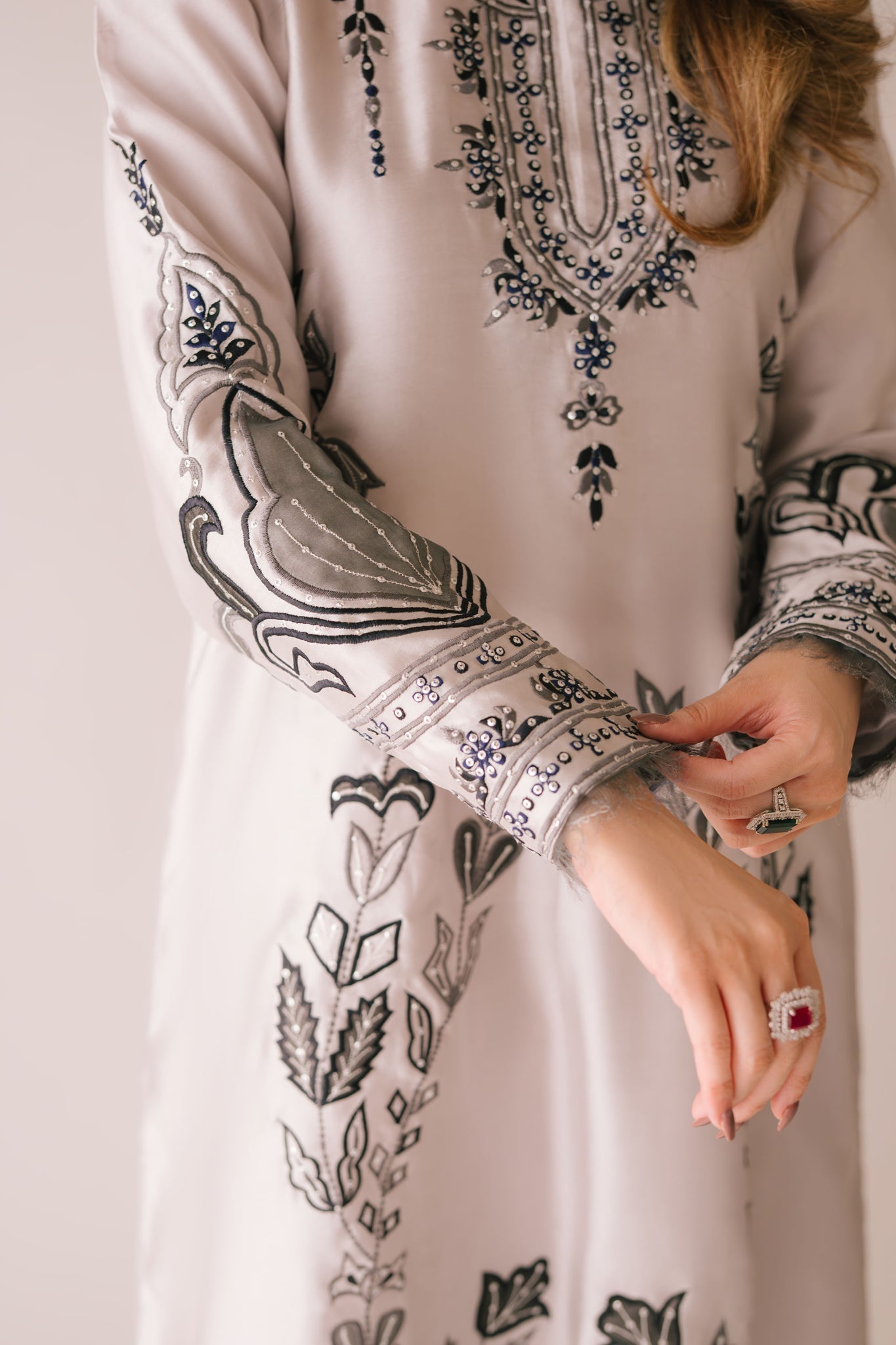 Sammy K | Aadat Festive Edition |Sea Holly - Pakistani Designer Dress - by Sammy K - Type : Ladies Clothes - 100% Original at Saira Sultan