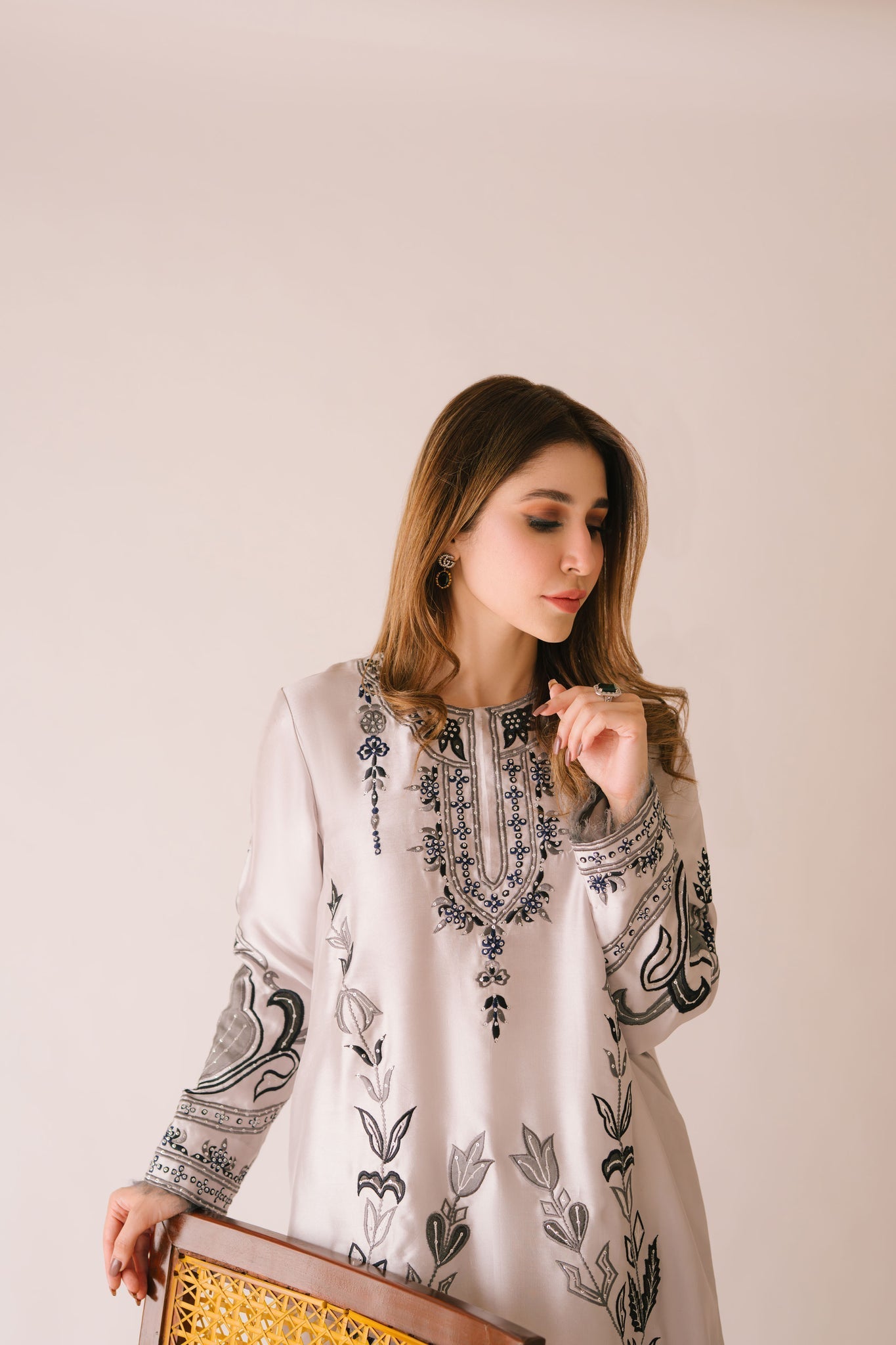 Sammy K | Aadat Festive Edition |Sea Holly - Pakistani Designer Dress - by Sammy K - Type : Ladies Clothes - 100% Original at Saira Sultan