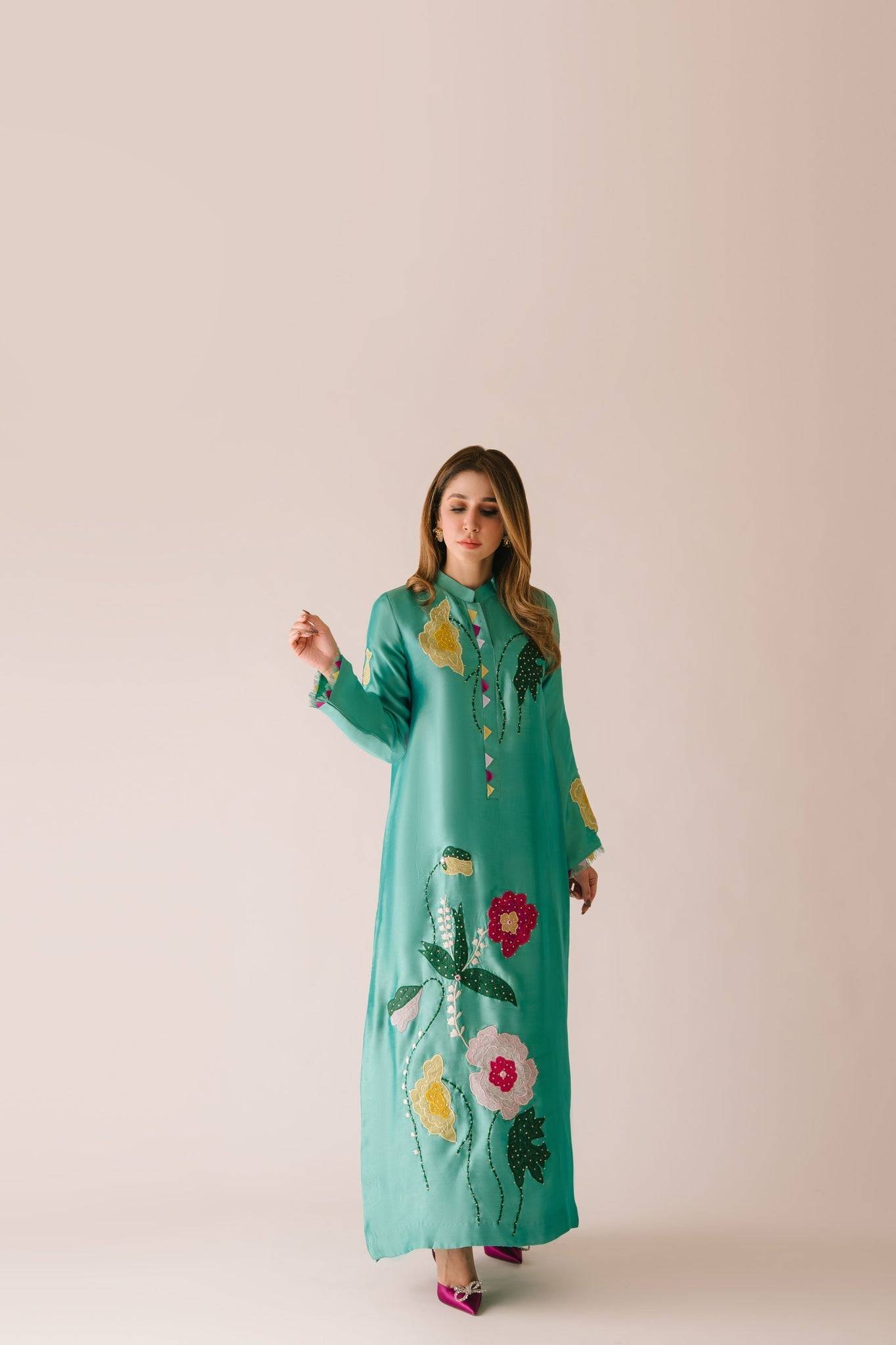 Sammy K | Aadat Festive Edition | Green Goddess - Pakistani Designer Dress - by Sammy K - Type : Ladies Clothes - 100% Original at Saira Sultan