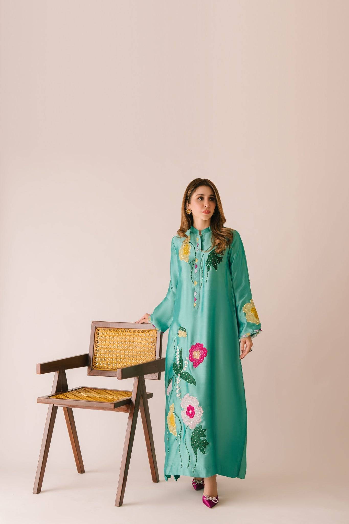 Sammy K | Aadat Festive Edition | Green Goddess - Pakistani Designer Dress - by Sammy K - Type : Ladies Clothes - 100% Original at Saira Sultan