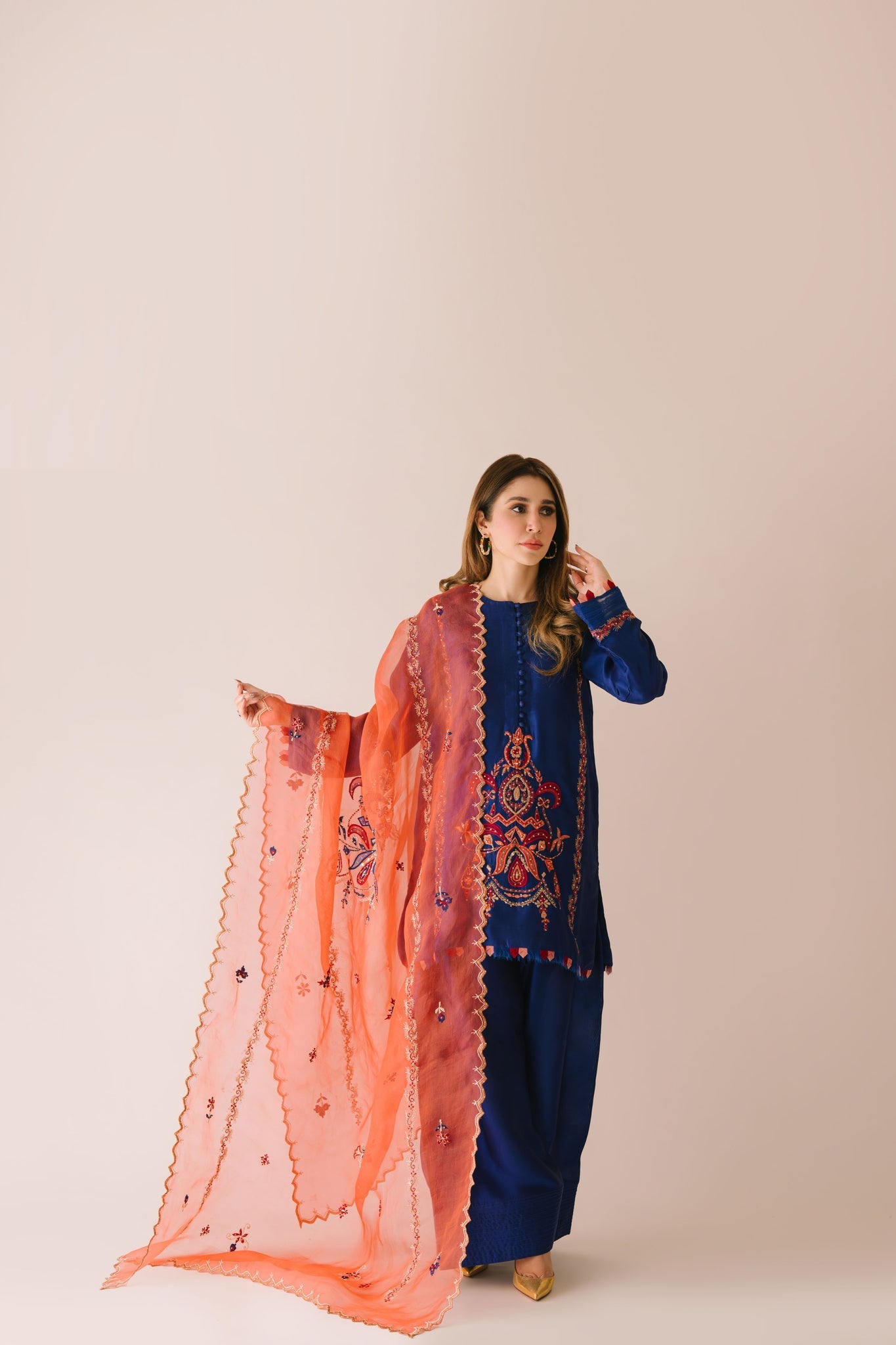 Sammy K | Aadat Festive Edition | Corn Flower - Pakistani Designer Dress - by Sammy K - Type : Ladies Clothes - 100% Original at Saira Sultan