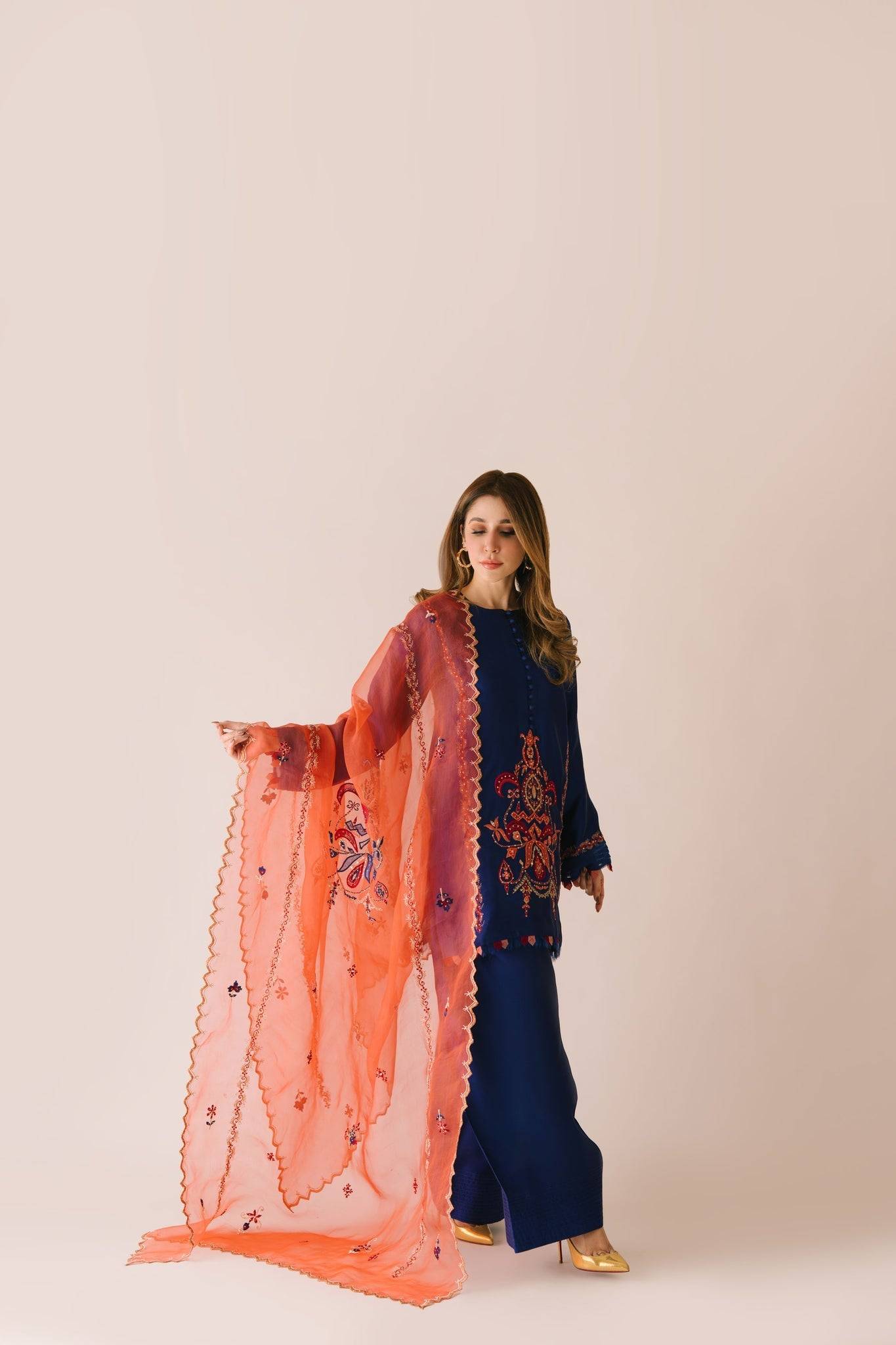 Sammy K | Aadat Festive Edition | Corn Flower - Pakistani Designer Dress - by Sammy K - Type : Ladies Clothes - 100% Original at Saira Sultan