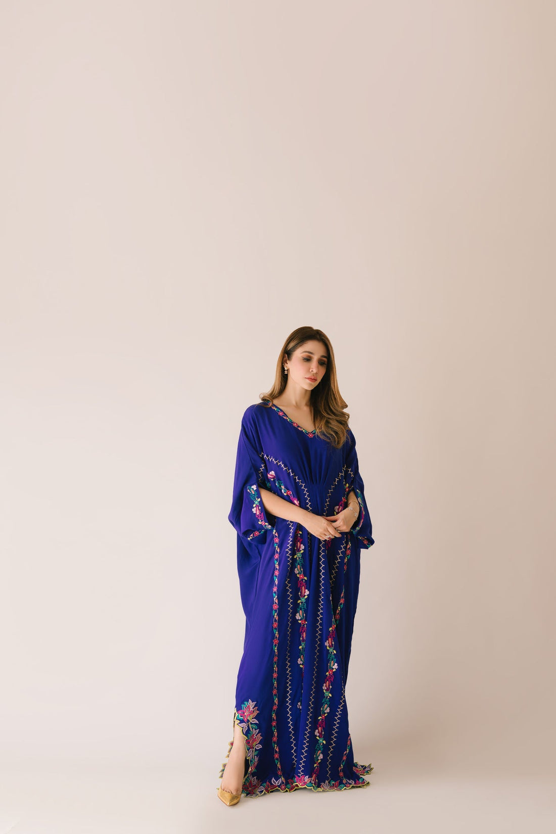 Sammy K | Aadat Festive Edition | Blue Bell Caftan - Pakistani Designer Dress - by Sammy K - Type : Ladies Clothes - 100% Original at Saira Sultan