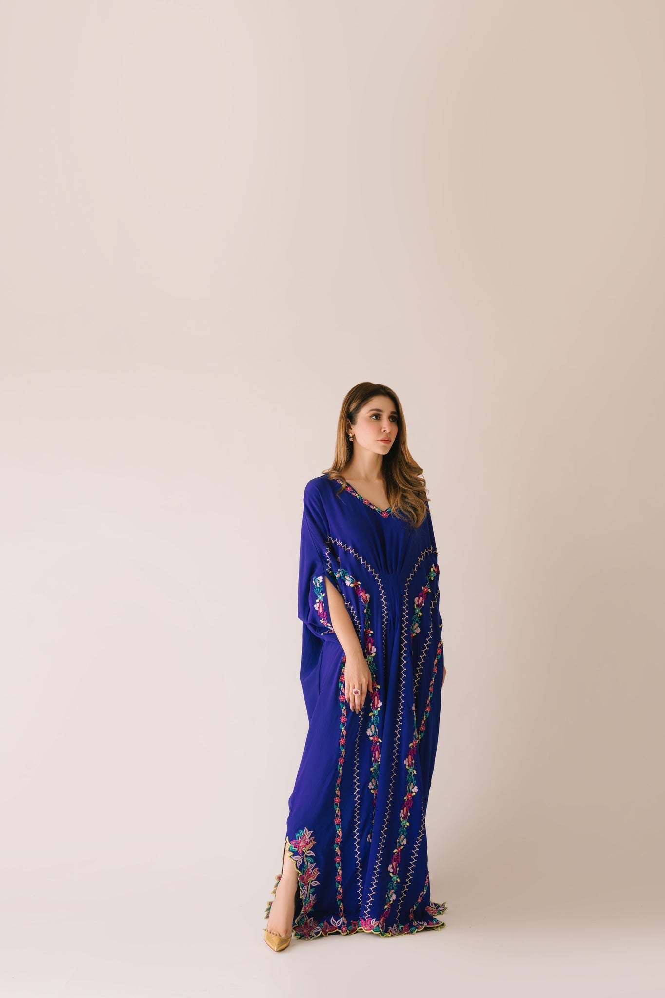 Sammy K | Aadat Festive Edition | Blue Bell Caftan - Pakistani Designer Dress - by Sammy K - Type : Ladies Clothes - 100% Original at Saira Sultan