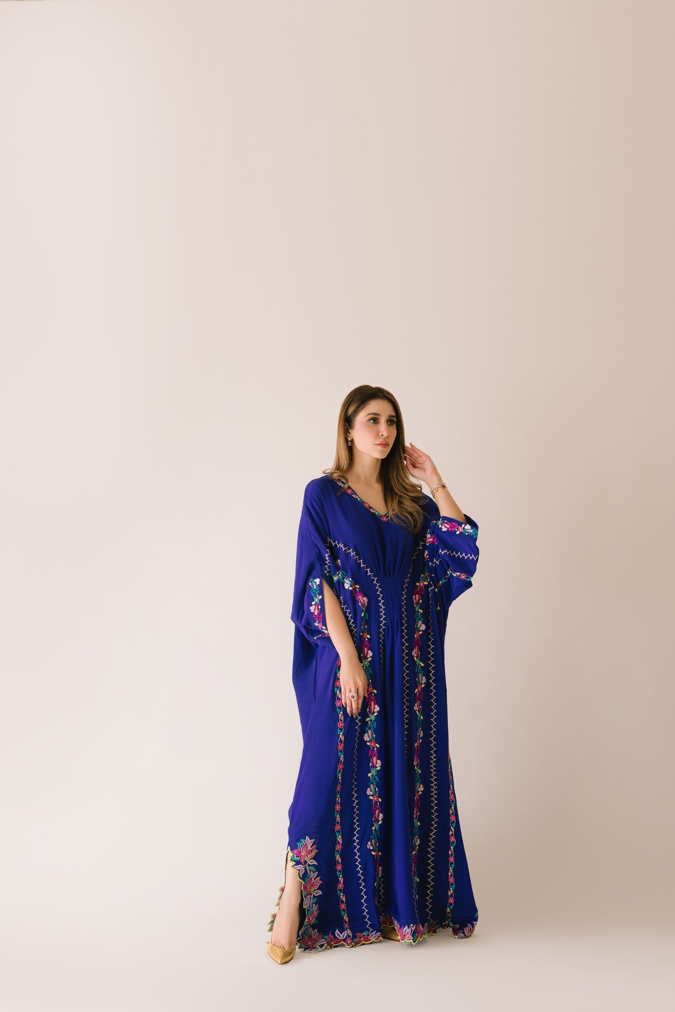 Sammy K | Aadat Festive Edition | Blue Bell Caftan - Pakistani Designer Dress - by Sammy K - Type : Ladies Clothes - 100% Original at Saira Sultan