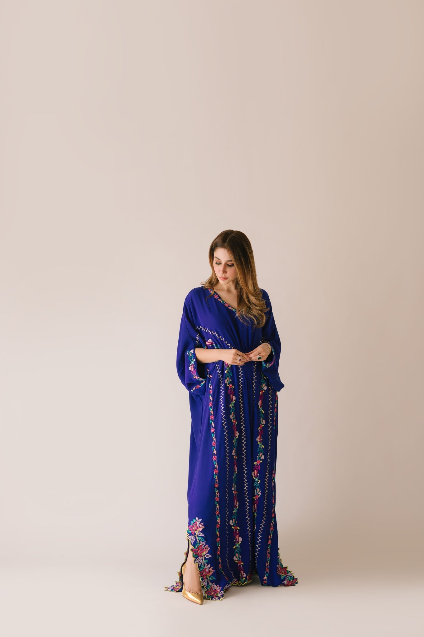 Sammy K | Aadat Festive Edition | Blue Bell Caftan - Pakistani Designer Dress - by Sammy K - Type : Ladies Clothes - 100% Original at Saira Sultan