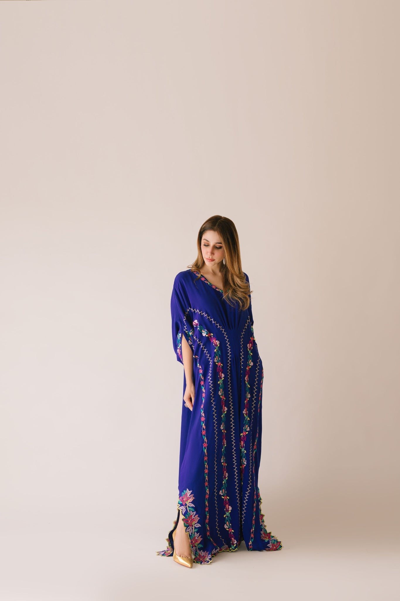 Sammy K | Aadat Festive Edition | Blue Bell Caftan - Pakistani Designer Dress - by Sammy K - Type : Ladies Clothes - 100% Original at Saira Sultan