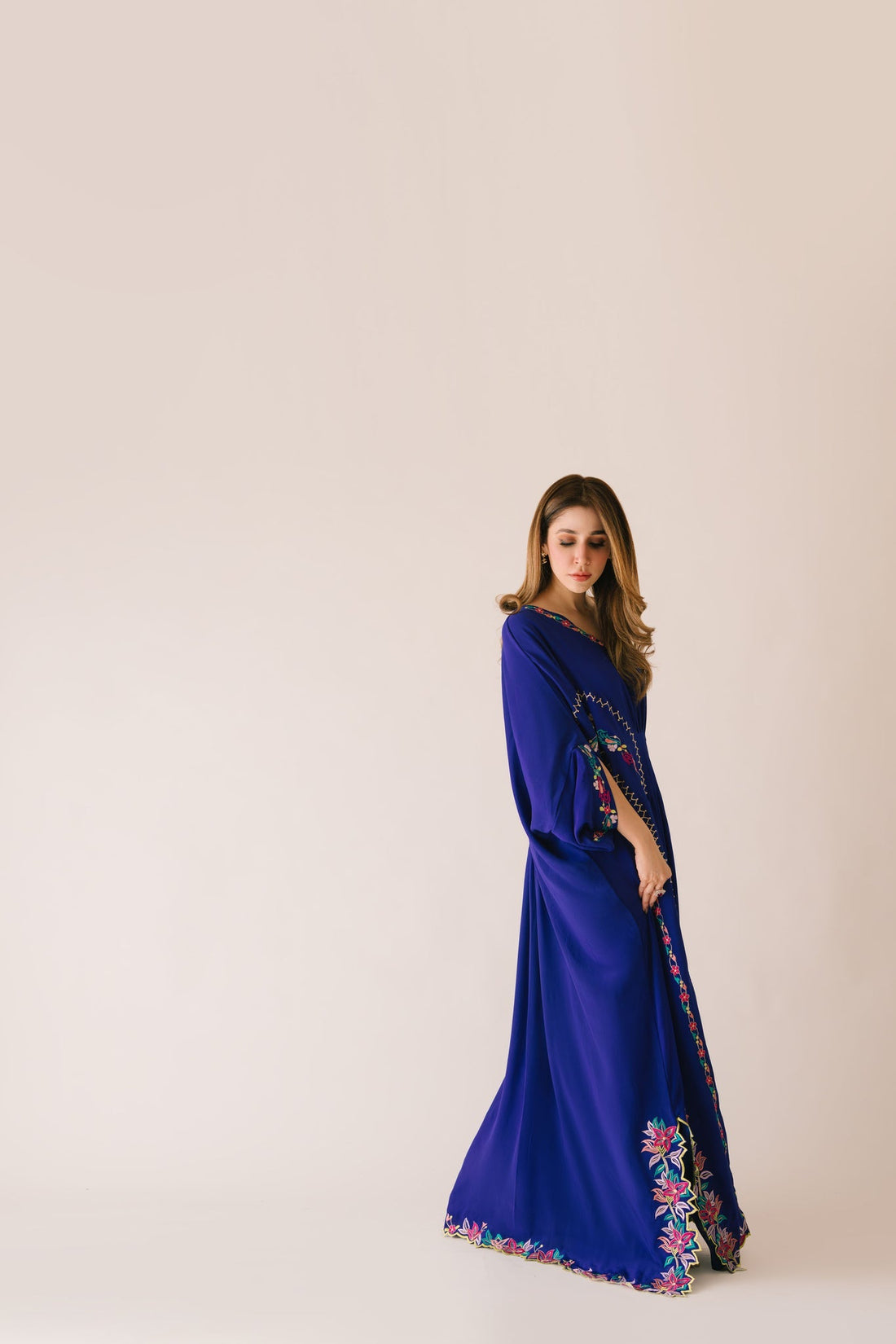 Sammy K | Aadat Festive Edition | Blue Bell Caftan - Pakistani Designer Dress - by Sammy K - Type : Ladies Clothes - 100% Original at Saira Sultan