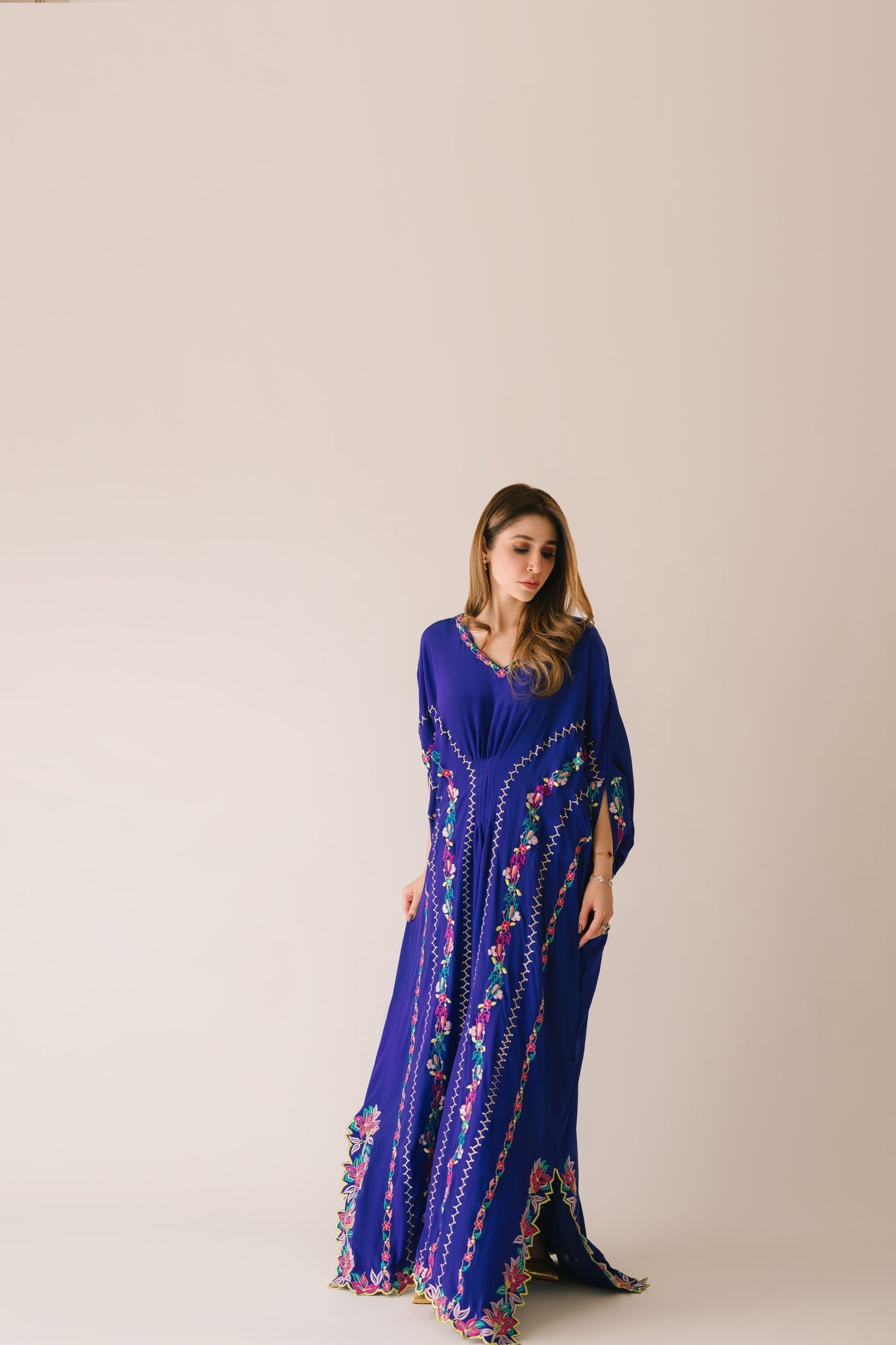 Sammy K | Aadat Festive Edition | Blue Bell Caftan - Pakistani Designer Dress - by Sammy K - Type : Ladies Clothes - 100% Original at Saira Sultan