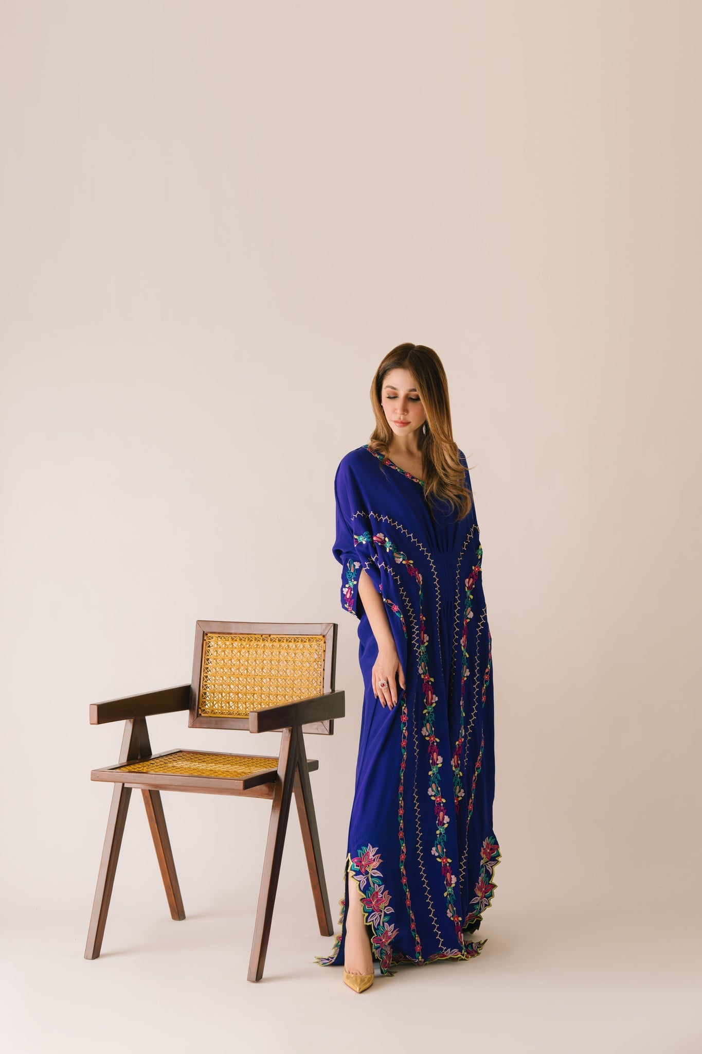 Sammy K | Aadat Festive Edition | Blue Bell Caftan - Pakistani Designer Dress - by Sammy K - Type : Ladies Clothes - 100% Original at Saira Sultan