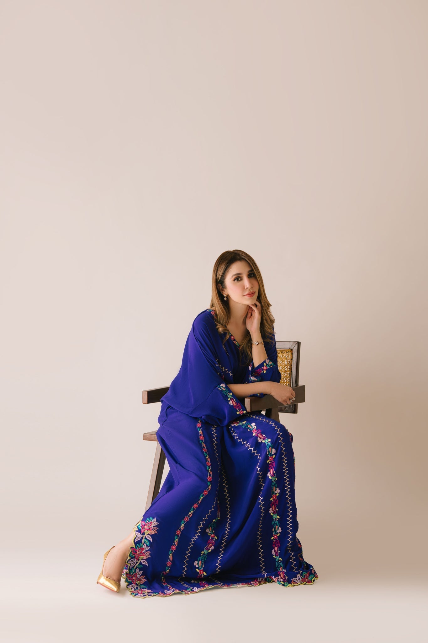 Sammy K | Aadat Festive Edition | Blue Bell Caftan - Pakistani Designer Dress - by Sammy K - Type : Ladies Clothes - 100% Original at Saira Sultan