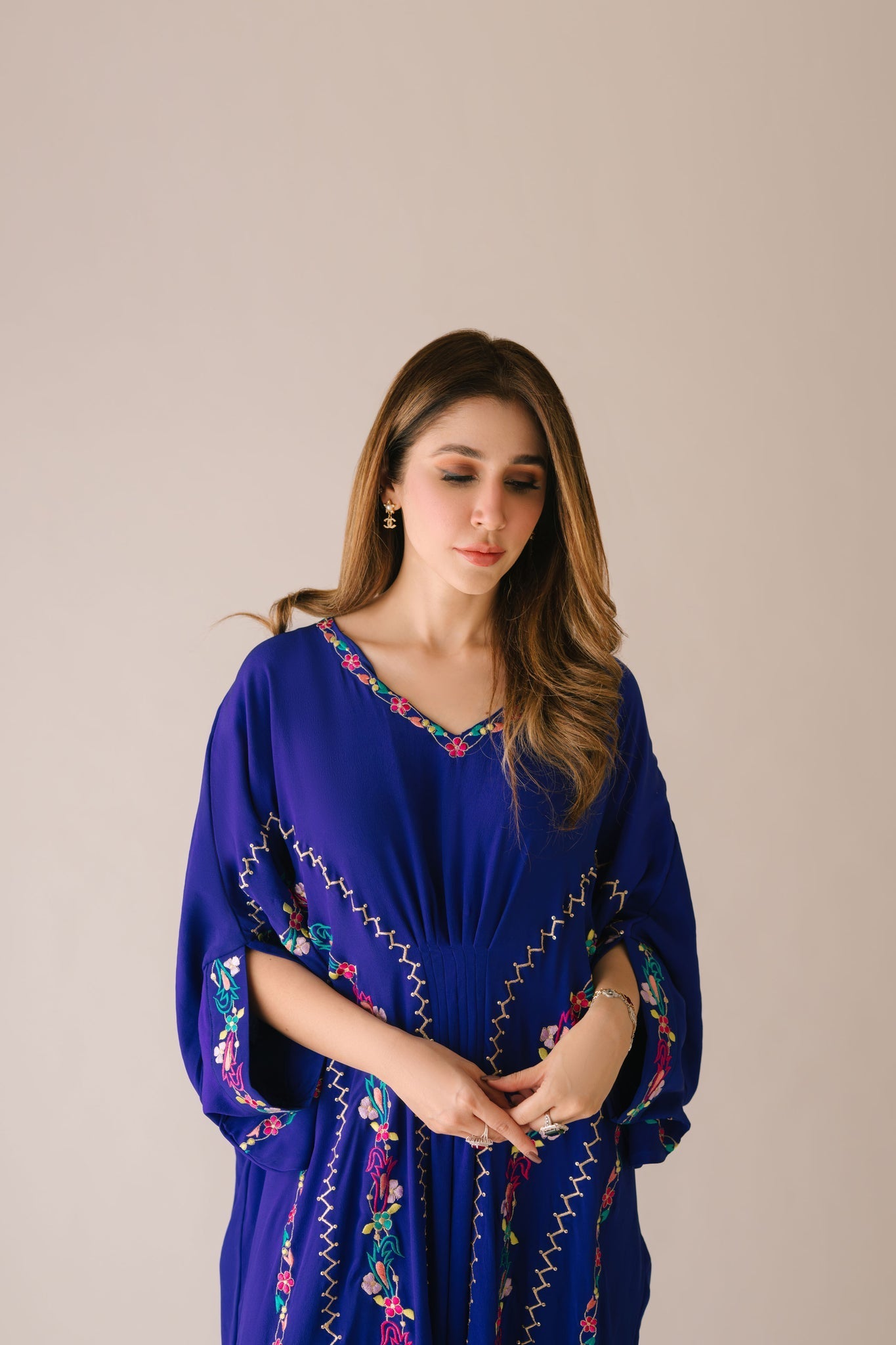 Sammy K | Aadat Festive Edition | Blue Bell Caftan - Pakistani Designer Dress - by Sammy K - Type : Ladies Clothes - 100% Original at Saira Sultan