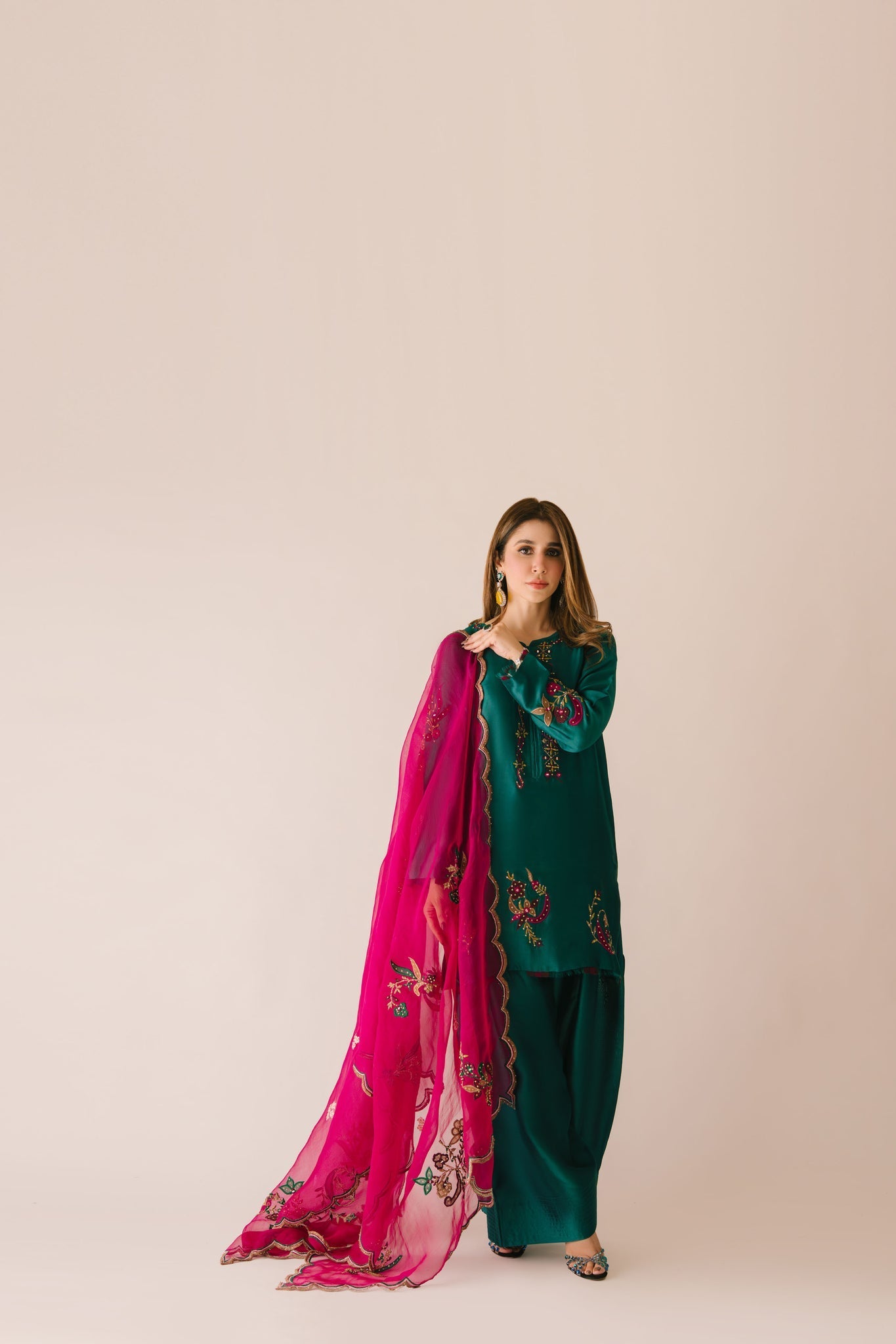 Sammy K | Aadat Festive Edition | Green Moon - Pakistani Designer Dress - by Sammy K - Type : Ladies Clothes - 100% Original at Saira Sultan