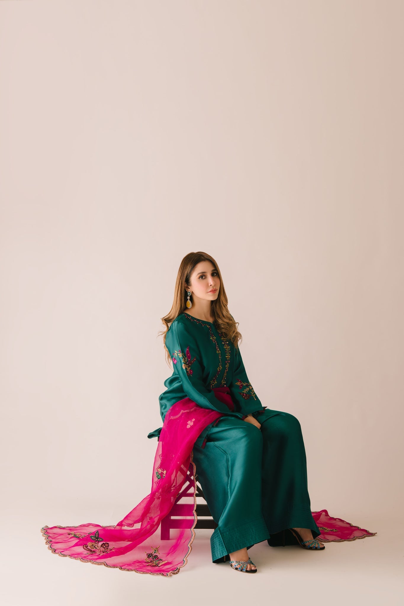 Sammy K | Aadat Festive Edition | Green Moon - Pakistani Designer Dress - by Sammy K - Type : Ladies Clothes - 100% Original at Saira Sultan